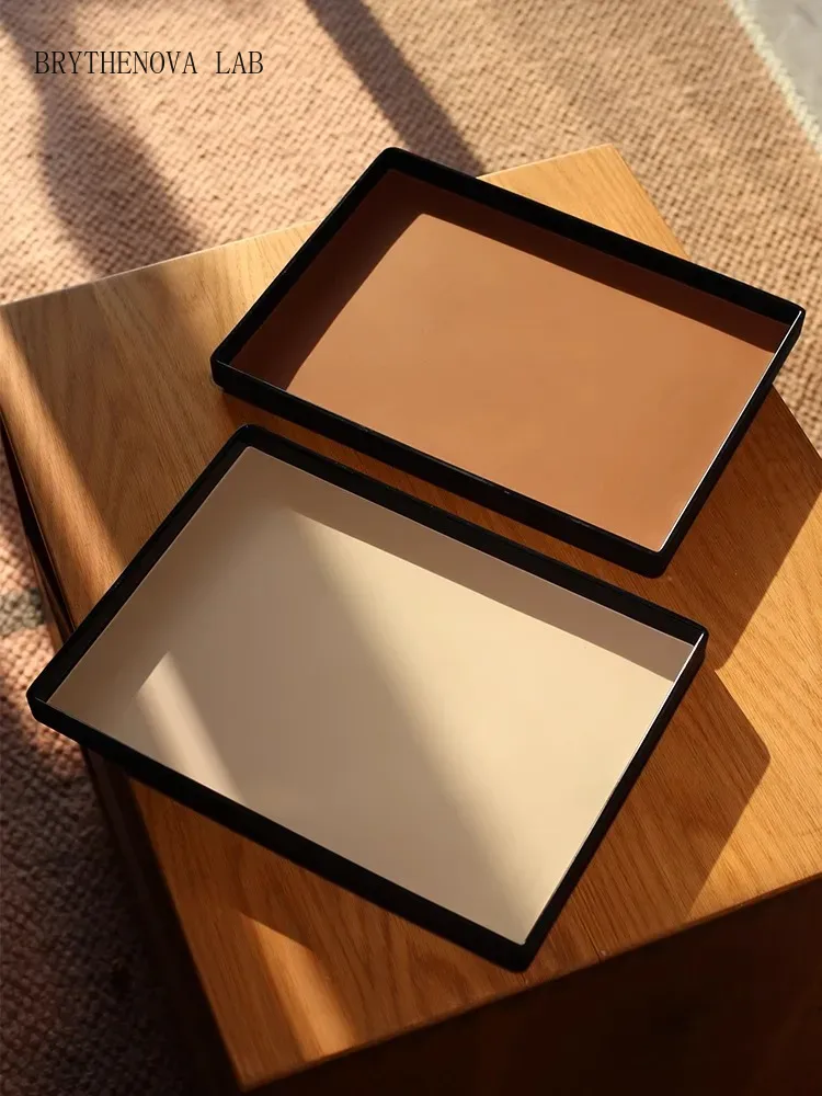 Lighting Home Decor Products - 아훈더지아즈-라이트 럭셔리 가죽 직사각형 수납 트레이,