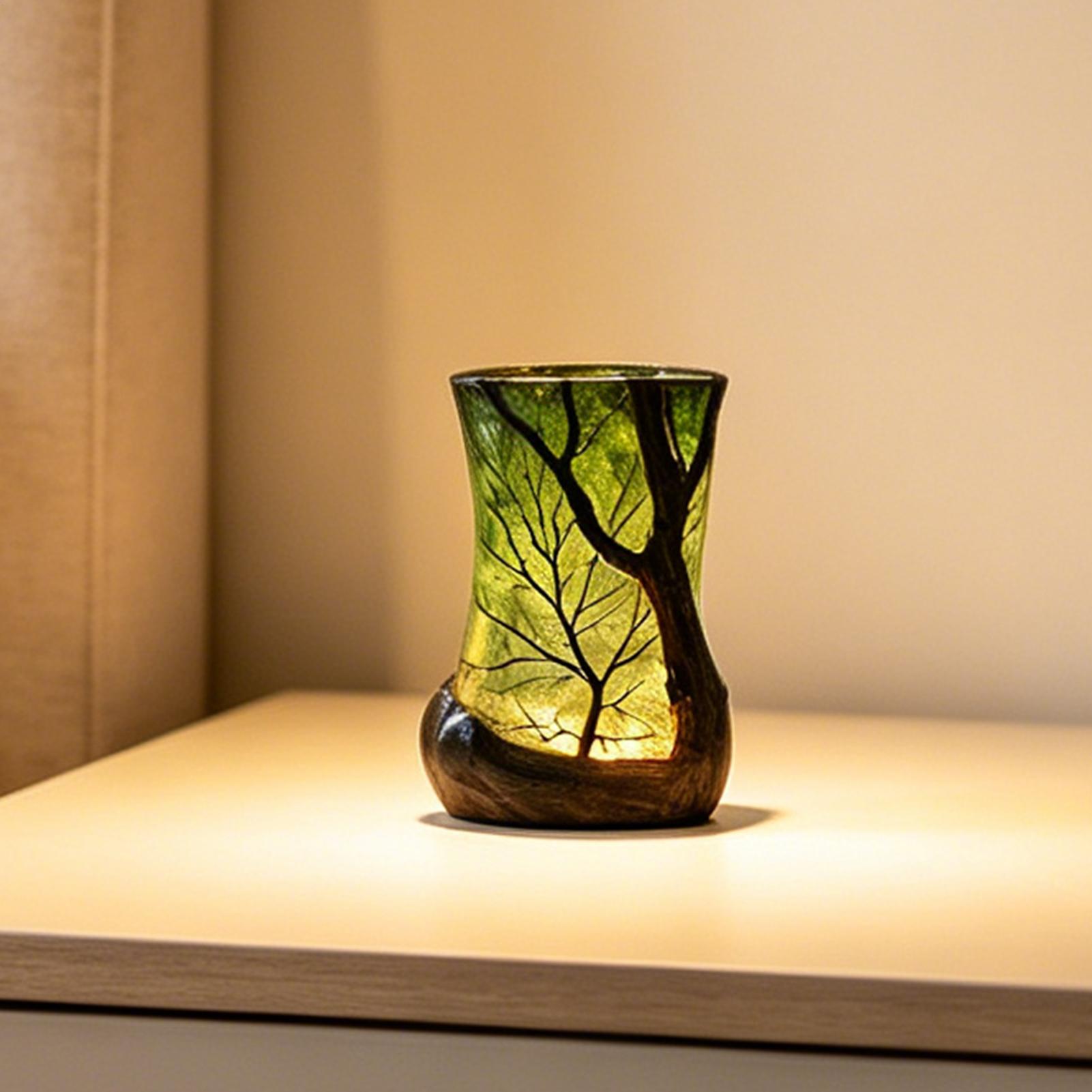 Lighting Decoration In Bedroom - 침대 옆 테이블 램프 숲 모양