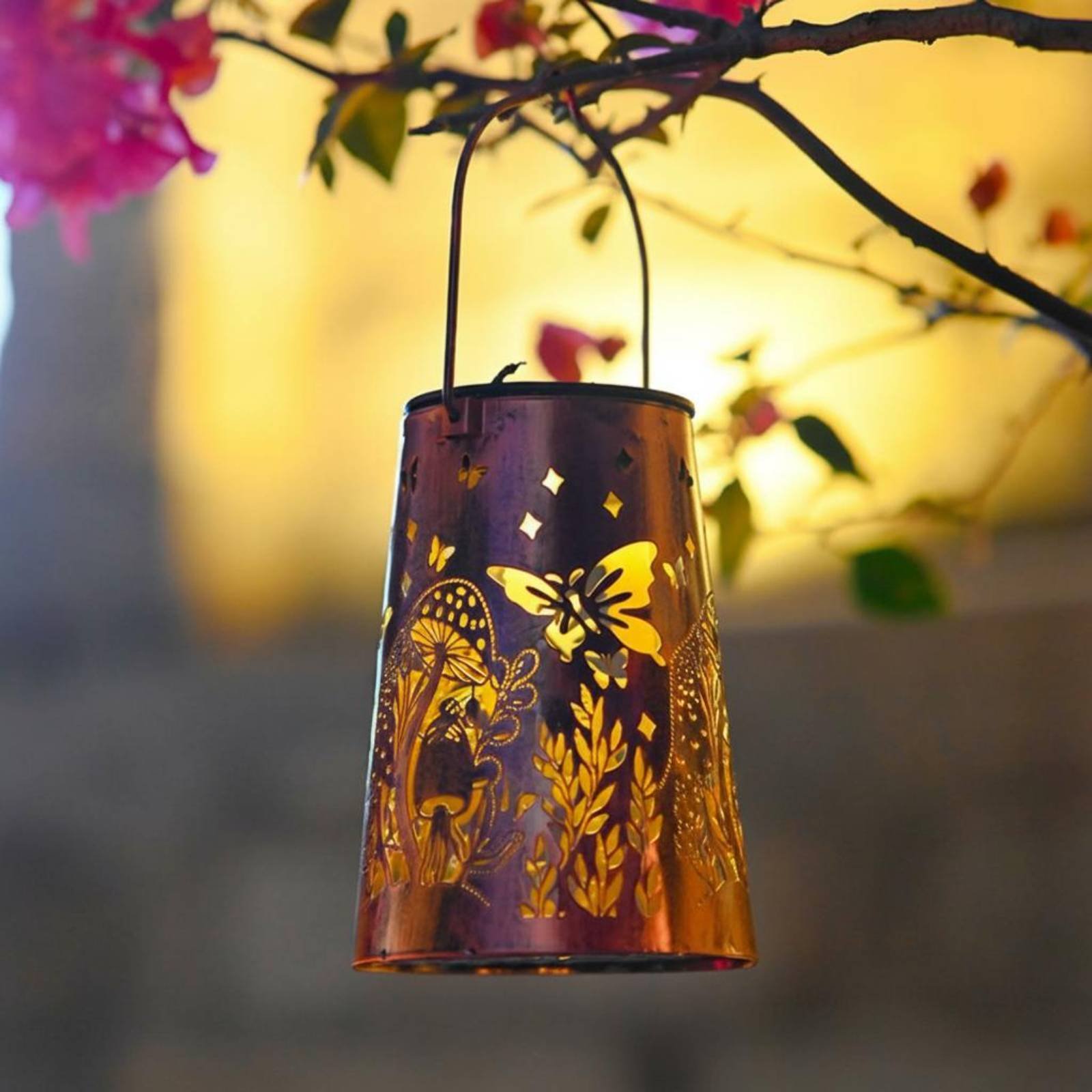 Lighting Design Decor - 꽃무늬 정원 랜턴 패턴 정원 조명기