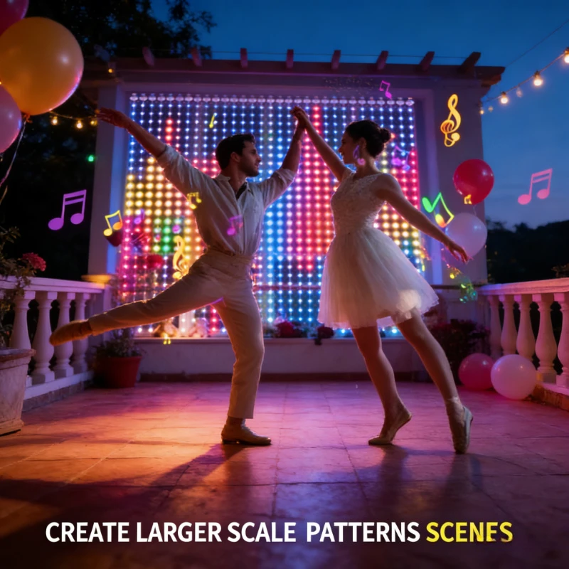 Lighting Decor For Wedding - 스마트 400LED 커튼 조명, 음악 동기화