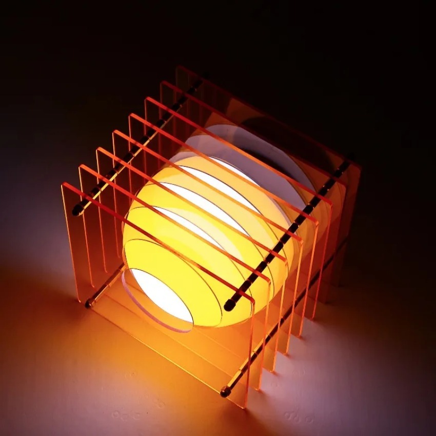 Lighting Design Decor - DIY 달 모양 램프 아크릴 천겹