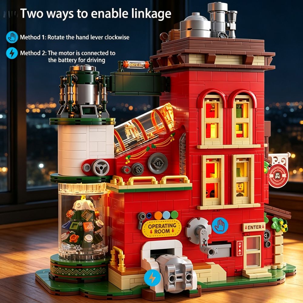 Santa'S Elves Holiday Lighting & Decor Llc - KAVOWORLD 2775피스 크리스마스 선물 공장 건물