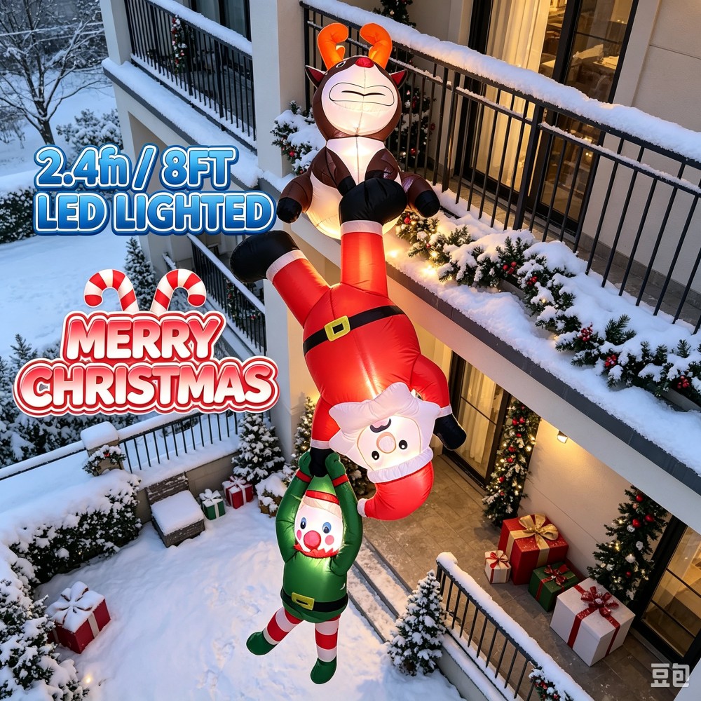 7.9피트 크리스마스 장식용 풍선 산타, 순록, 엘프, - Santa'S Elves Holiday Lighting & Decor Llc 리뷰 및 가격