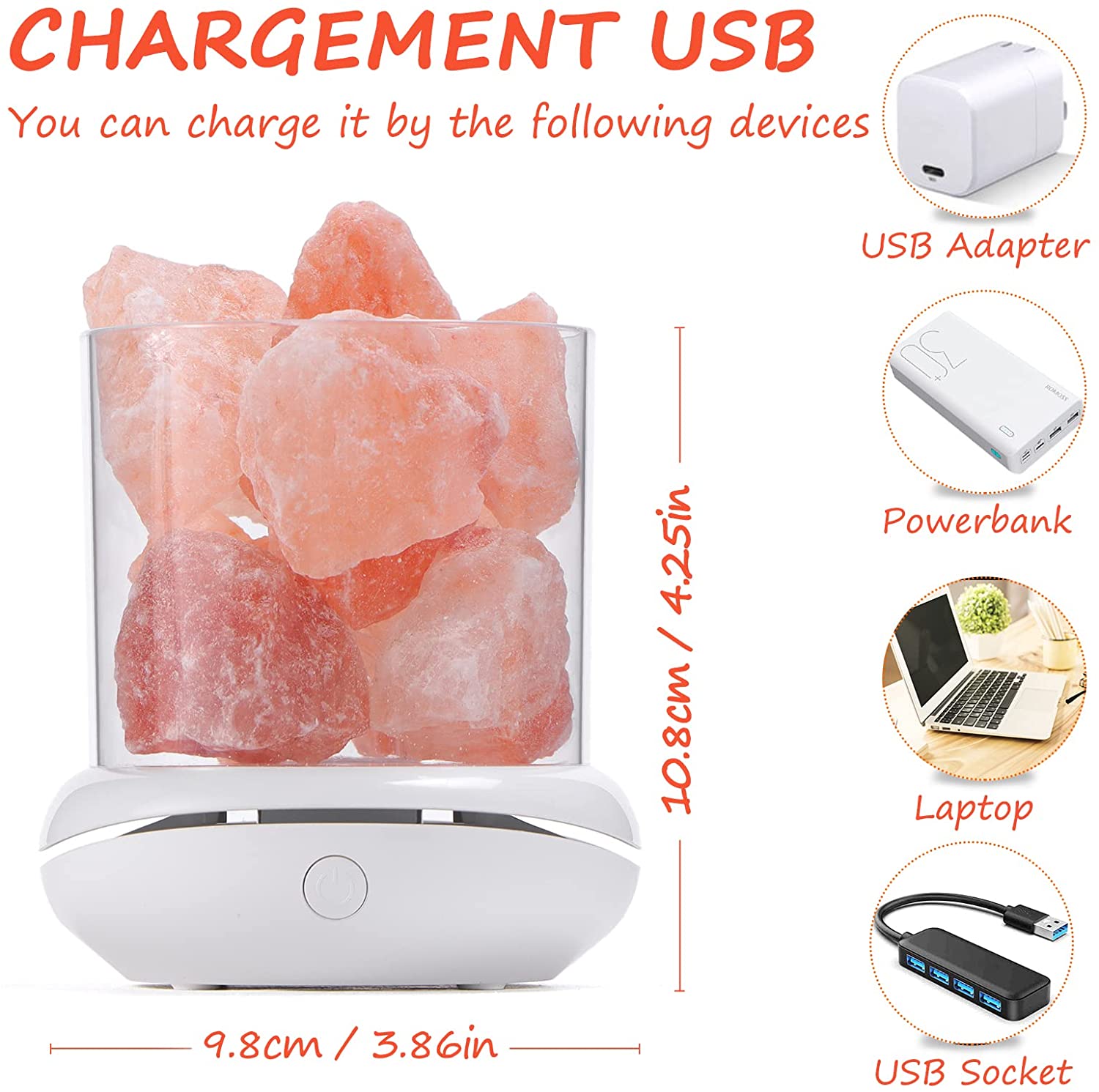 아로마 램프 천연 히말라야 소금 램프 USB 핑크 소금 - Himalayan Salt Lamp 리뷰 및 가격