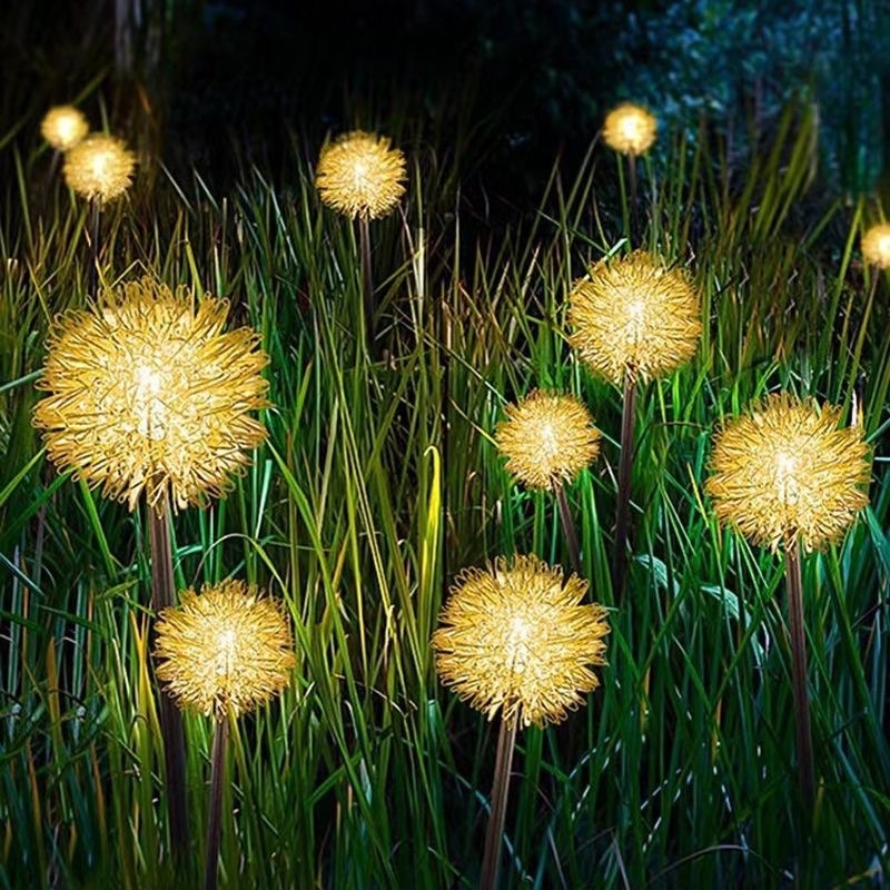 10개 콤보 태양광 민들레 볼 조명, 알루미늄 와이어  - Lighting Decor For Wedding 리뷰 및 가격