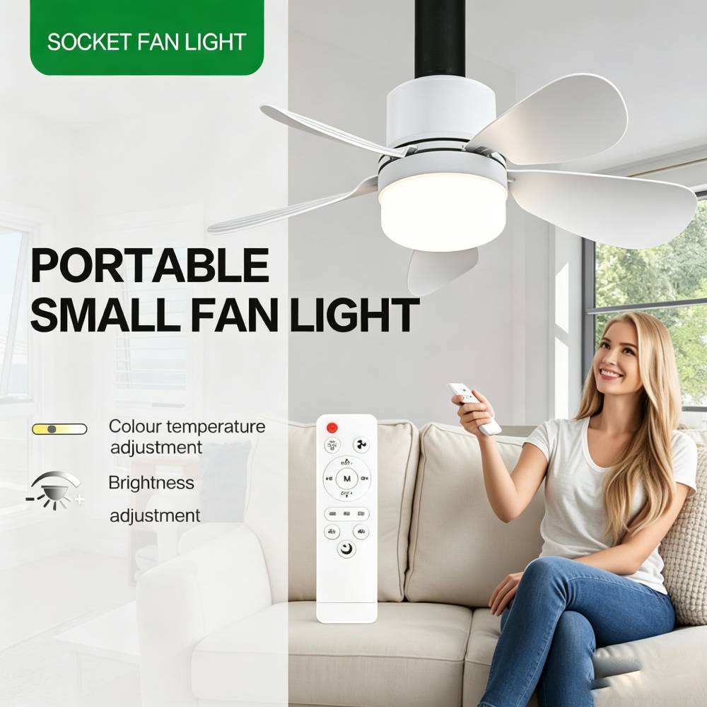 리모컨이 있는 소켓 팬 조명, LED가 있는 소형 천장 - Lighting Design Decor 리뷰 및 가격