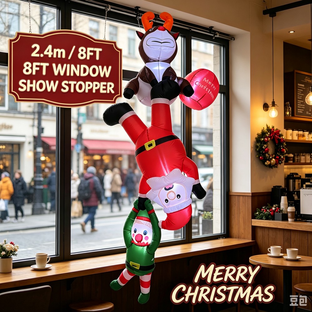 2.4m 크기의 크리스마스 장식용 에어바운스 산타, 엘 - Santa'S Elves Holiday Lighting & Decor Llc 리뷰 및 가격