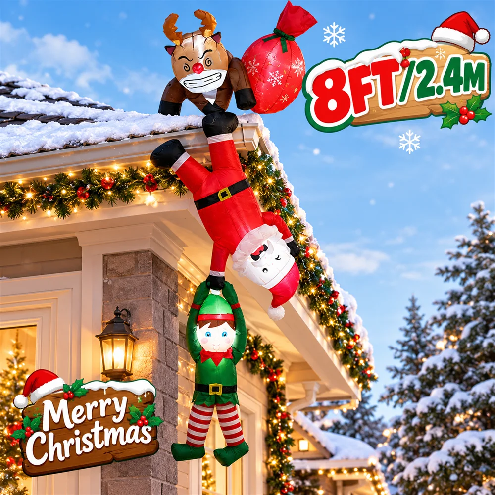 8피트 크리스마스 풍선 장식, 매달 수 있는 루돌프,  - Santa'S Elves Holiday Lighting & Decor Llc 리뷰 및 가격