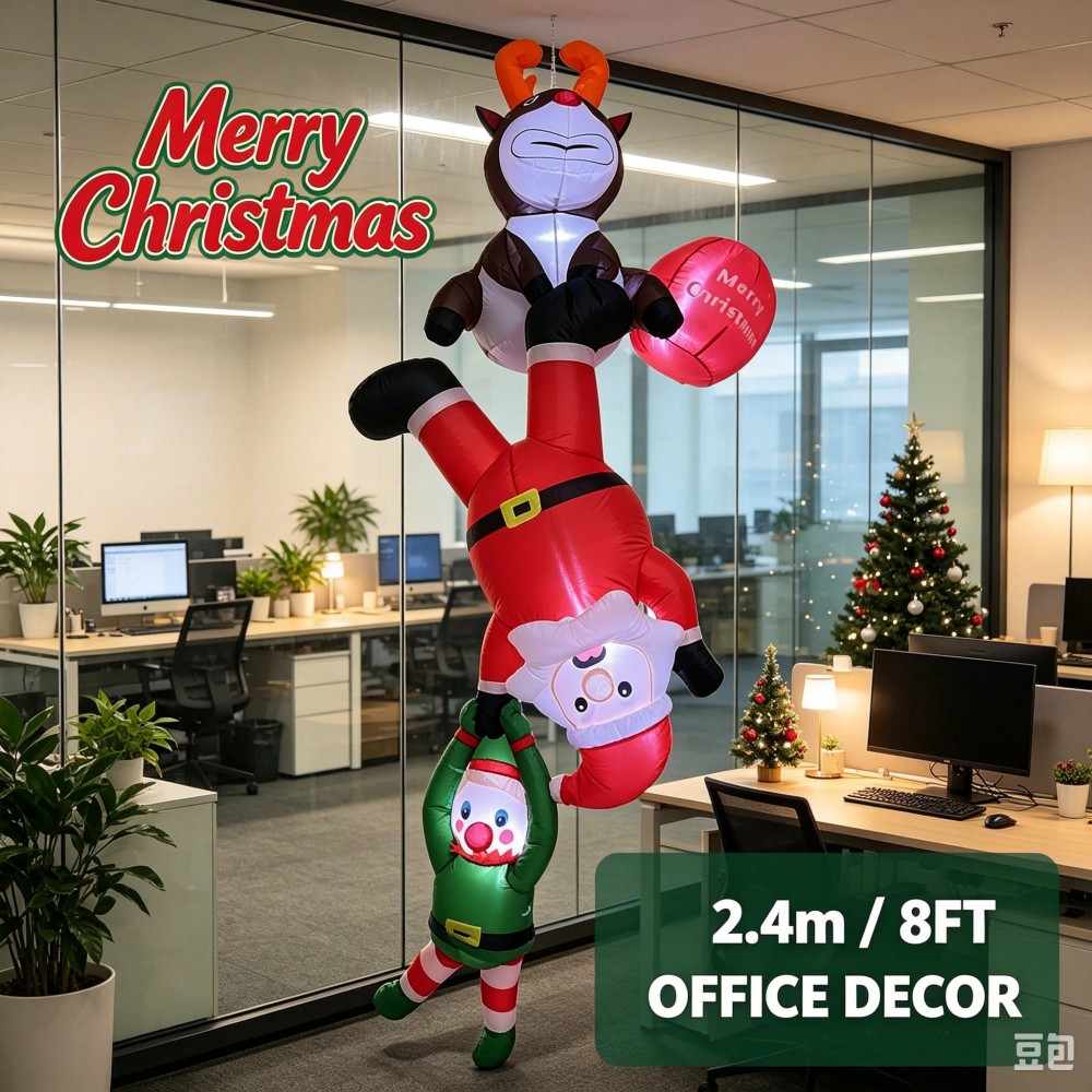 8피트 크기의 크리스마스 장식용 에어바운스 산타, 순록 - Santa'S Elves Holiday Lighting & Decor Llc 리뷰 및 가격