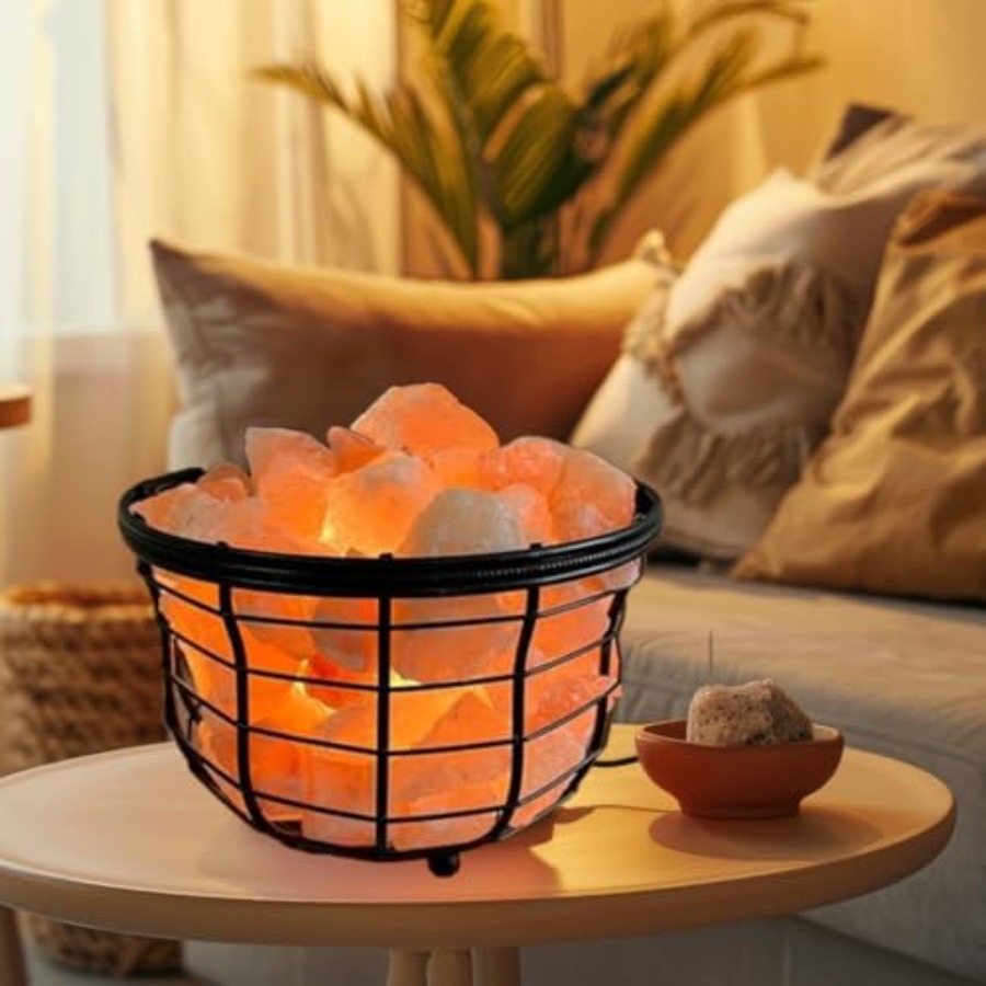 NB 히말라야 핑크 소금 금속 램프 (천연 소금 조각  - Himalayan Salt Lamp 리뷰 및 가격
