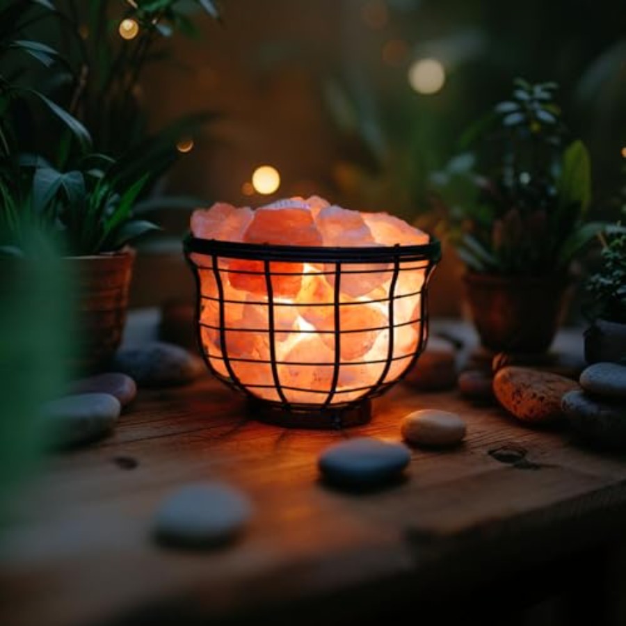 NB 히말라야 핑크 소금 금속 램프 (천연 소금 조각  - Himalayan Salt Lamp 리뷰 및 가격