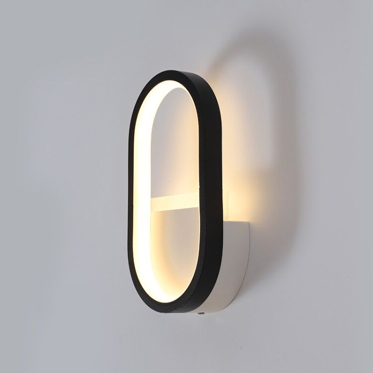 현대적인 북유럽 LED 벽등, 미니멀리스트 블랙 기하학 - Lighting Decoration In Bedroom 리뷰 및 가격