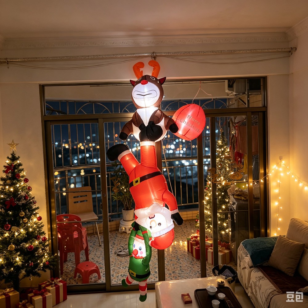 2.4m 크기의 크리스마스 장식용 에어바운스 산타, 순 - Santa'S Elves Holiday Lighting & Decor Llc 리뷰 및 가격