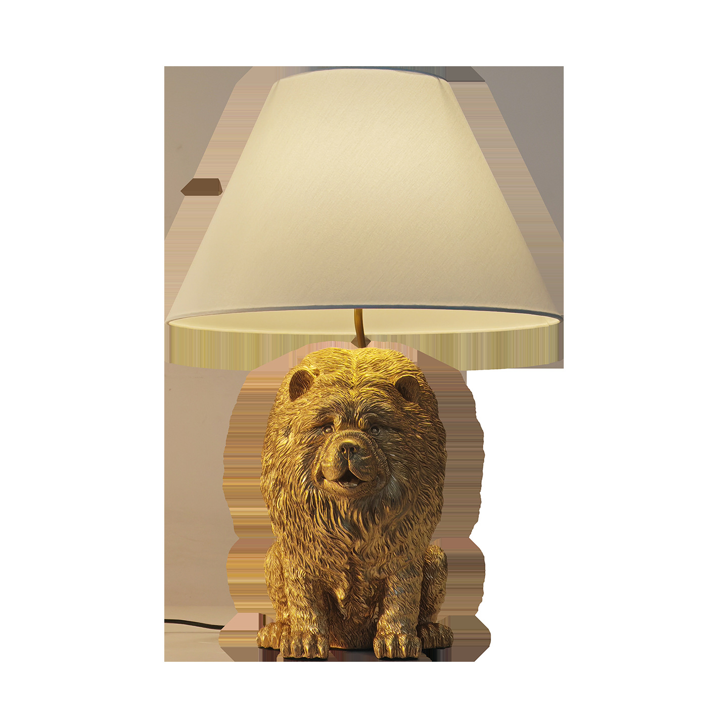 창의적인 초우 초우 강아지 모양의 레진 데스크 램프,  - Lighting Decoration In Bedroom 리뷰 및 가격