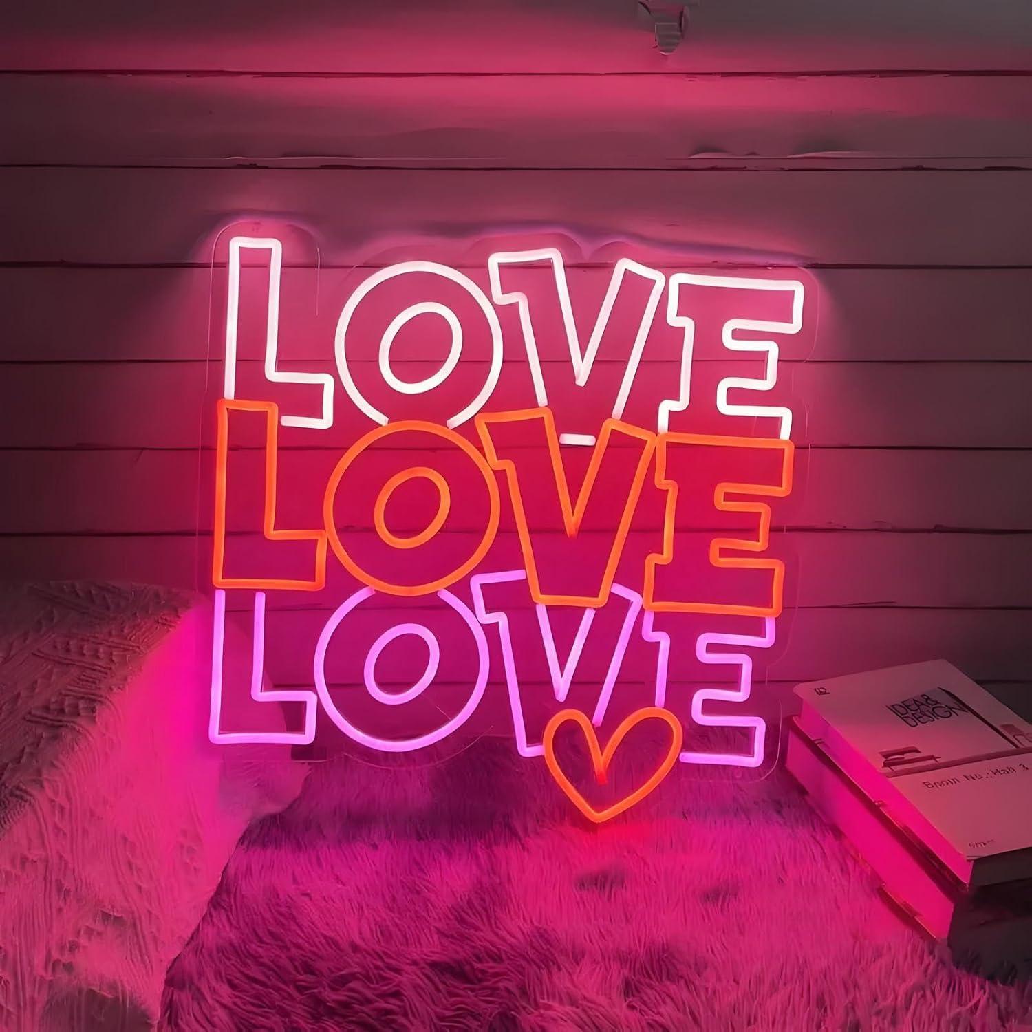 사랑 네온사인 USB 디밍 가능 LED 네온 조명, 결 - Lighting Decor For Wedding 리뷰 및 가격