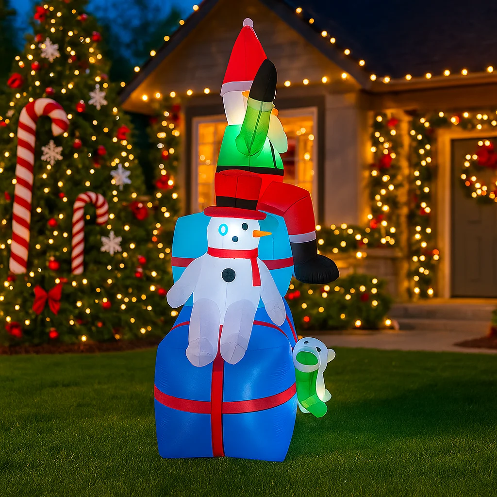 2.1M/6.8FT 눈사람 산타 엘프 개 인플레이터블  - Santa'S Elves Holiday Lighting & Decor Llc 리뷰 및 가격