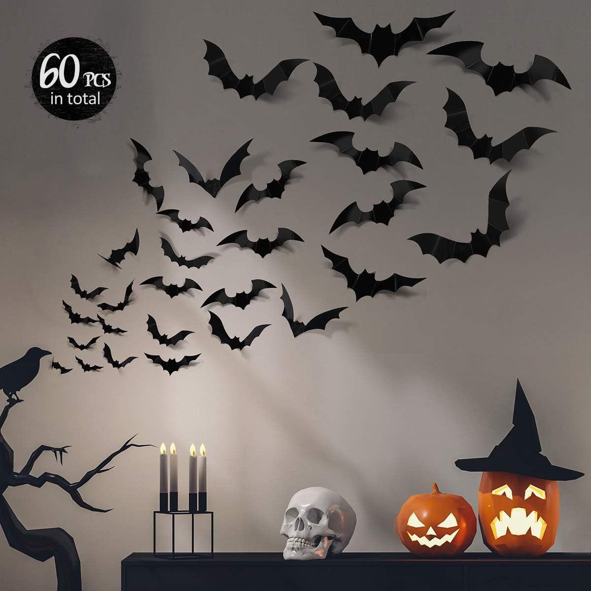 일반적인 3D 박쥐 벽 스티커 보라색 LED 야간 조명 - Lighting Home Decor Products 리뷰 및 가격