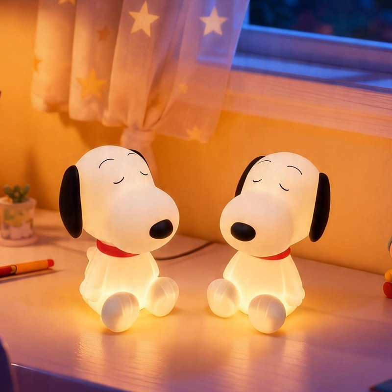 귀여운 스누피 실리콘 야간 조명, 애니메이션 피규어,  - Lighting Home Decor Products 리뷰 및 가격
