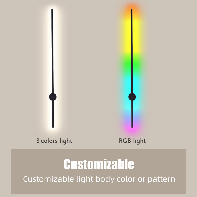 현대적인 충전식 LED 벽등 블랙 알루미늄 바디 선형  - Lighting Design Decor 리뷰 및 가격