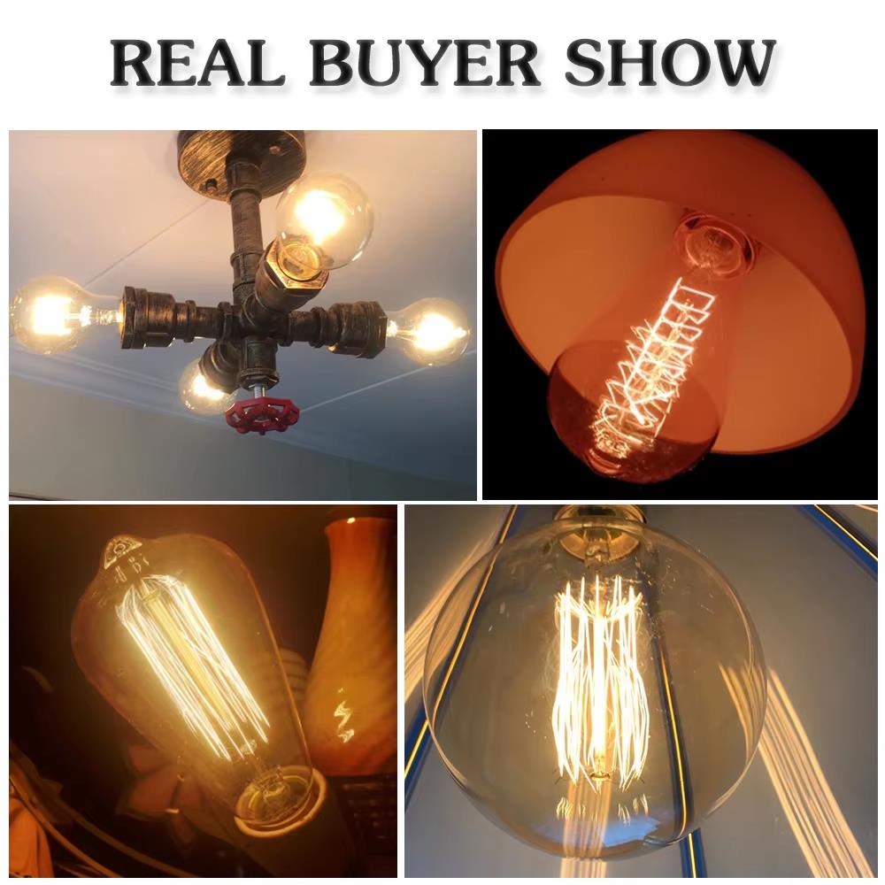 레트로 에디슨 전구 E27 40W 220V A60 ST - Lighting Decor Items 리뷰 및 가격