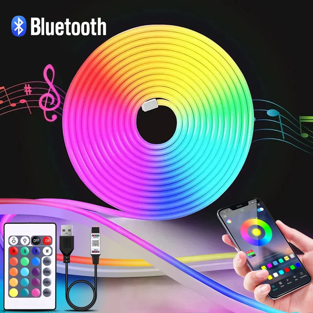 1-5m RGB LED 네온 스트립 라이트 5V USB - Lighting Design Decor 리뷰 및 가격