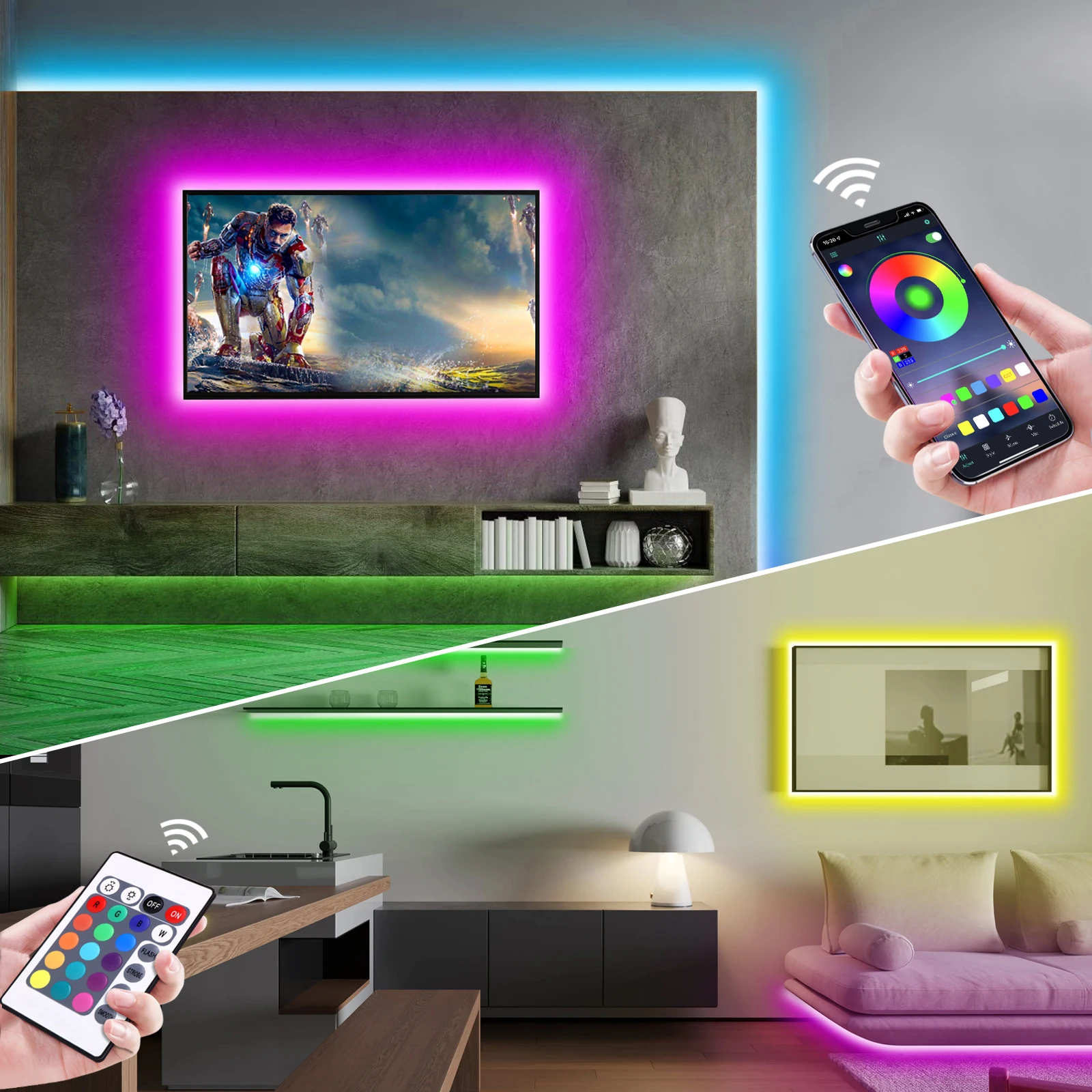 1-5m RGB LED 네온 스트립 라이트 5V USB - Lighting Design Decor 리뷰 및 가격