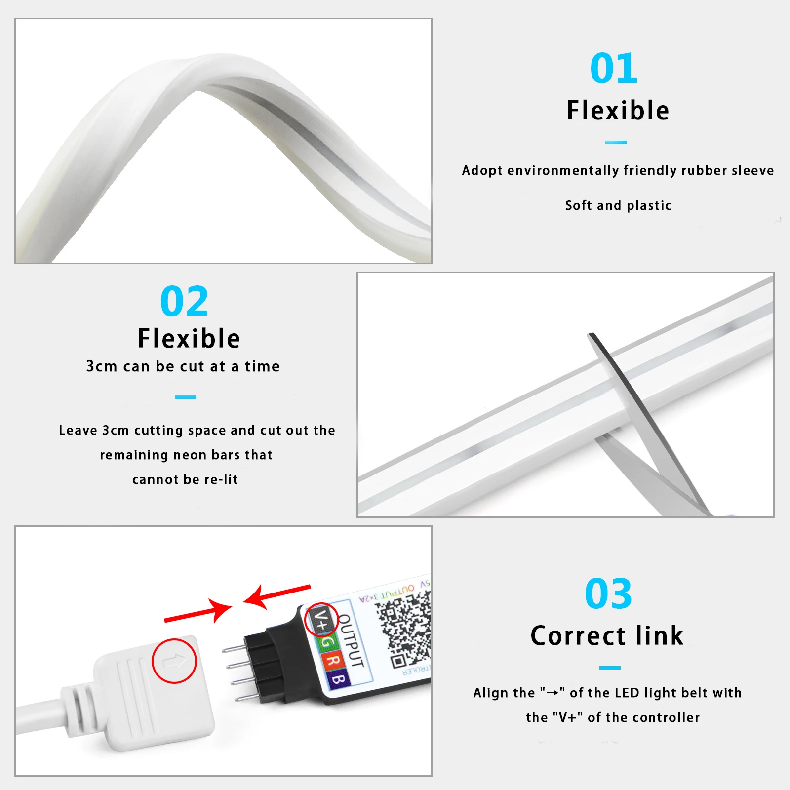1-5m RGB LED 네온 스트립 라이트 5V USB - Lighting Design Decor 리뷰 및 가격